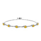 Pulsera de Plata con Citrino de los Montes Urales y Topacio Blanco