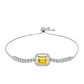 Pulsera de Plata con Citrino de los Montes Urales y Topacio Blanco