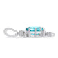 Colgante de Plata con Cuarzo Paraiba y Topacio Blanco