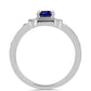 Anillo de Plata con Zafiro Azul Australiano y Topacio Blanco