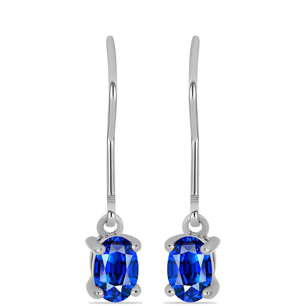 Pendientes de Plata con Zafiro Azul Australiano