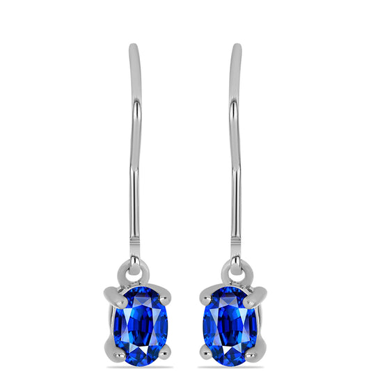 Pendientes de Plata con Zafiro Azul Australiano