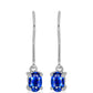 Pendientes de Plata con Zafiro Azul Australiano