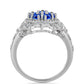 Anillo de Plata con Zafiro Azul Australiano y Topacio Blanco