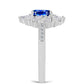 Anillo de Plata con Zafiro Azul Australiano y Zircón Blanco