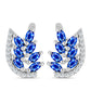 Pendientes de Plata con Zafiro Azul Australiano y Topacio Blanco