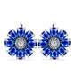 Pendientes de Plata con Zafiro Azul Australiano y Topacio Blanco