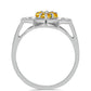 Anillo de Plata con Citrino de los Montes Urales y Topacio Blanco