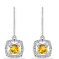 Pendientes de Plata con Citrino de los Montes Urales
