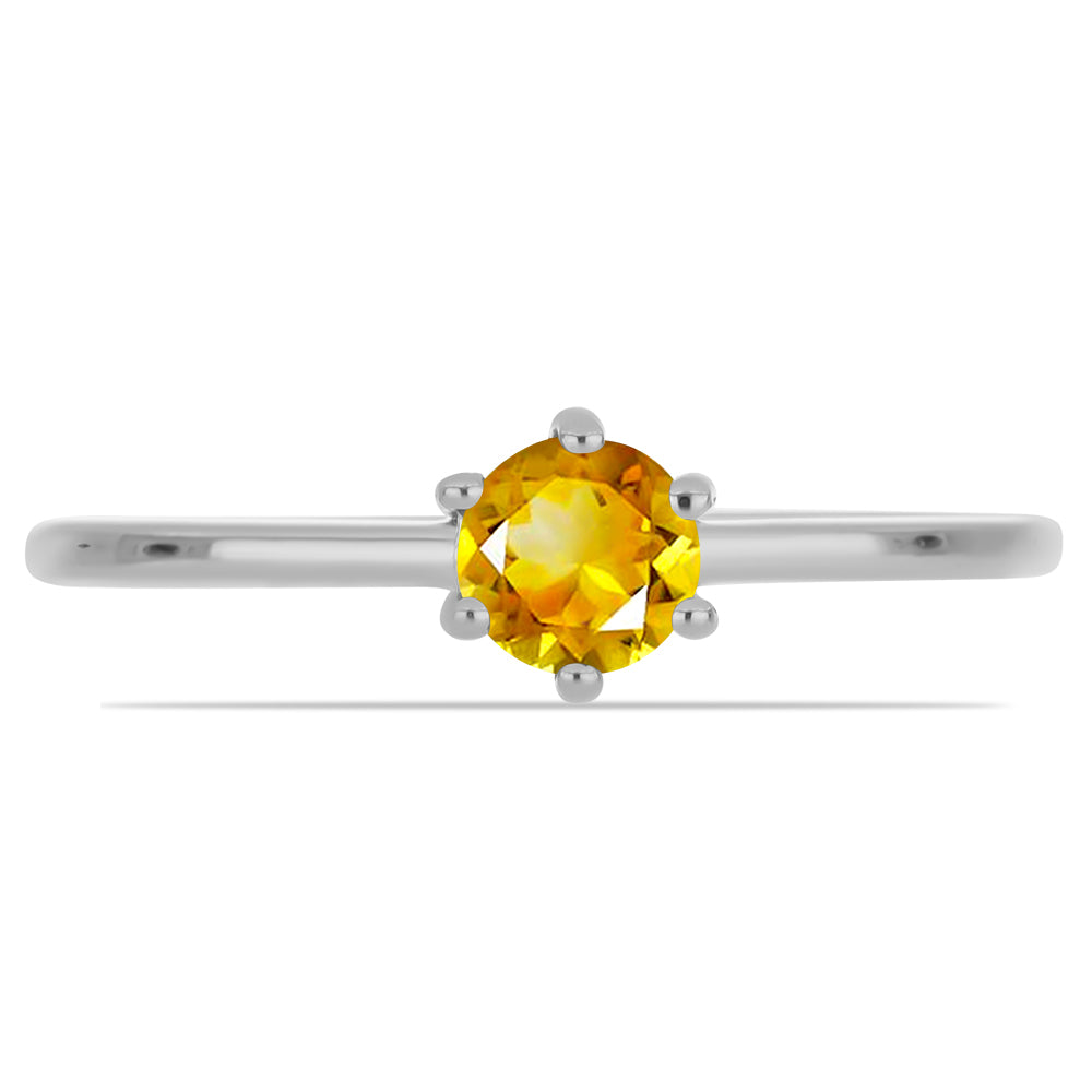 Conjunto de Plata con Citrino de los Montes Urales ( Pendientes +Anillo ) 3 