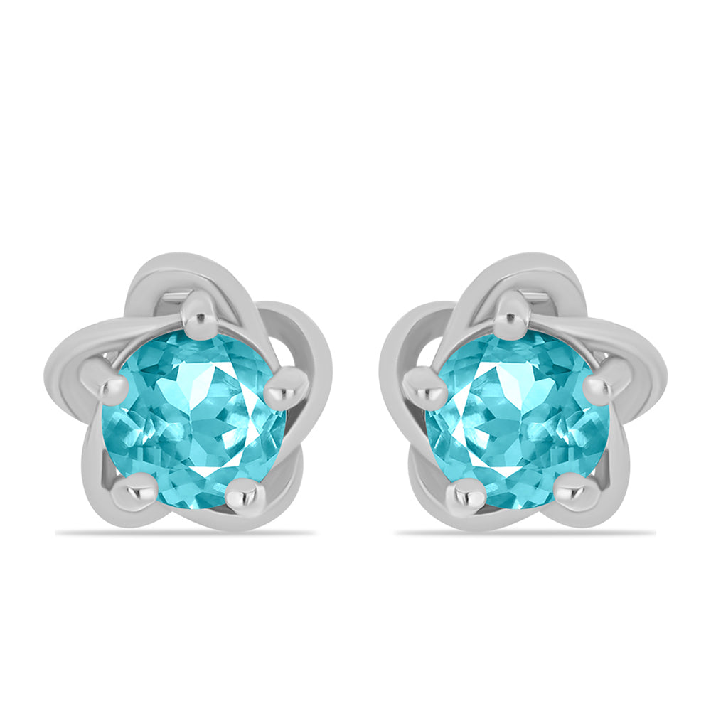 Conjunto de Plata con Cuarzo Paraiba ( Pendientes +Anillo +Colgante )
