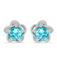 Conjunto de Plata con Cuarzo Paraiba ( Pendientes +Anillo +Colgante )