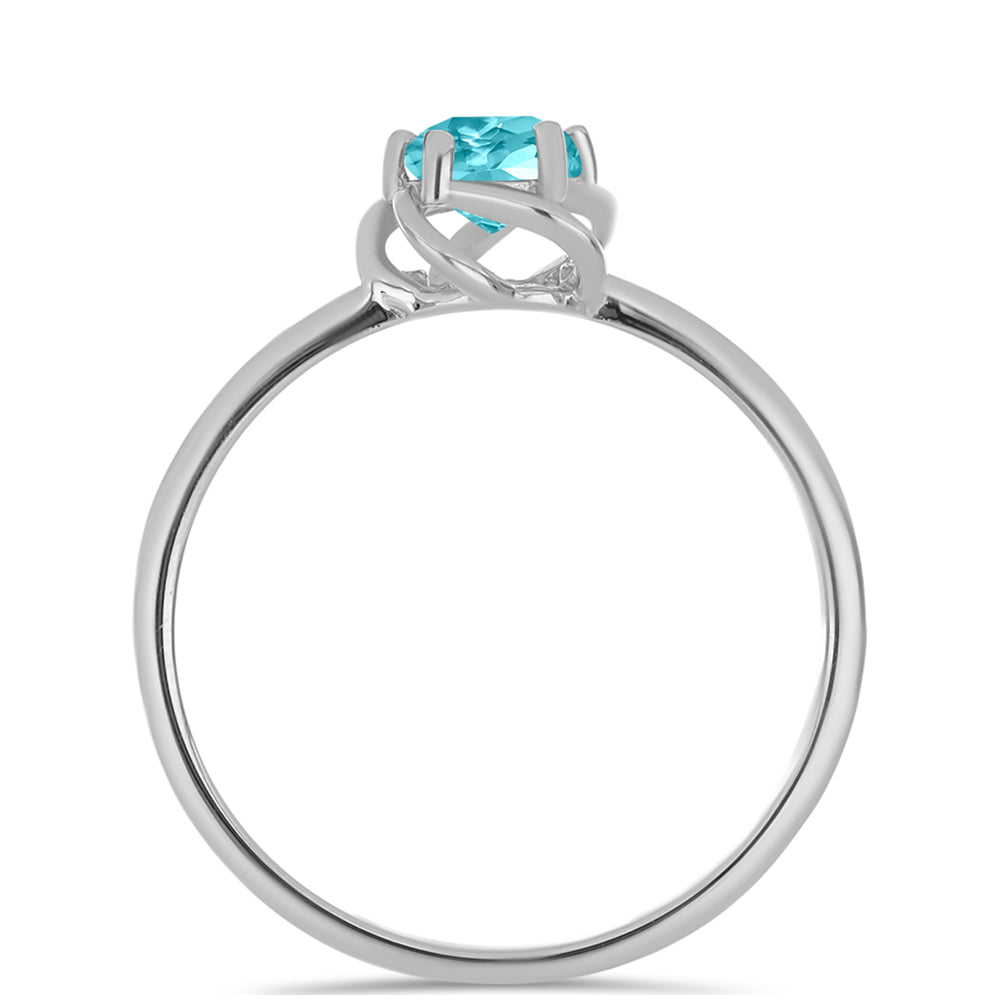 Conjunto de Plata con Cuarzo Paraiba ( Pendientes +Anillo +Colgante ) 7 