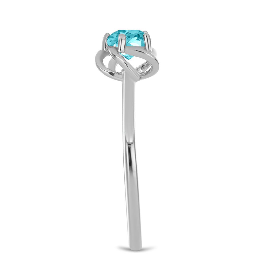 Conjunto de Plata con Cuarzo Paraiba ( Pendientes +Anillo +Colgante ) 9 