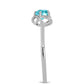Conjunto de Plata con Cuarzo Paraiba ( Pendientes +Anillo +Colgante )
