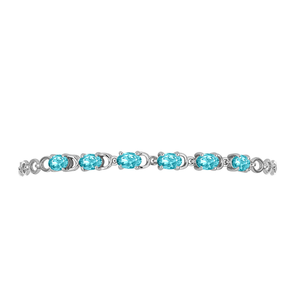 Pulsera de Plata con Cuarzo Paraiba 2 
