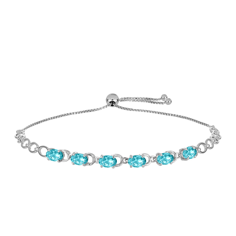 Pulsera de Plata con Cuarzo Paraiba 1 