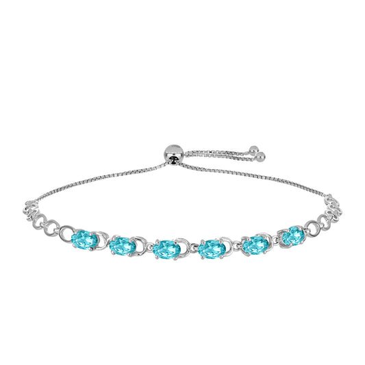 Pulsera de Plata con Cuarzo Paraiba