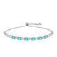 Pulsera de Plata con Cuarzo Paraiba