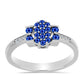 Anillo de Plata con Zafiro Azul Australiano y Topacio Blanco
