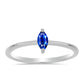 Anillo de Plata con Zafiro Azul Australiano