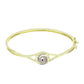 Pulsera de Plata Bañada en Oro con Diamante Púrpura y Diamante blanco