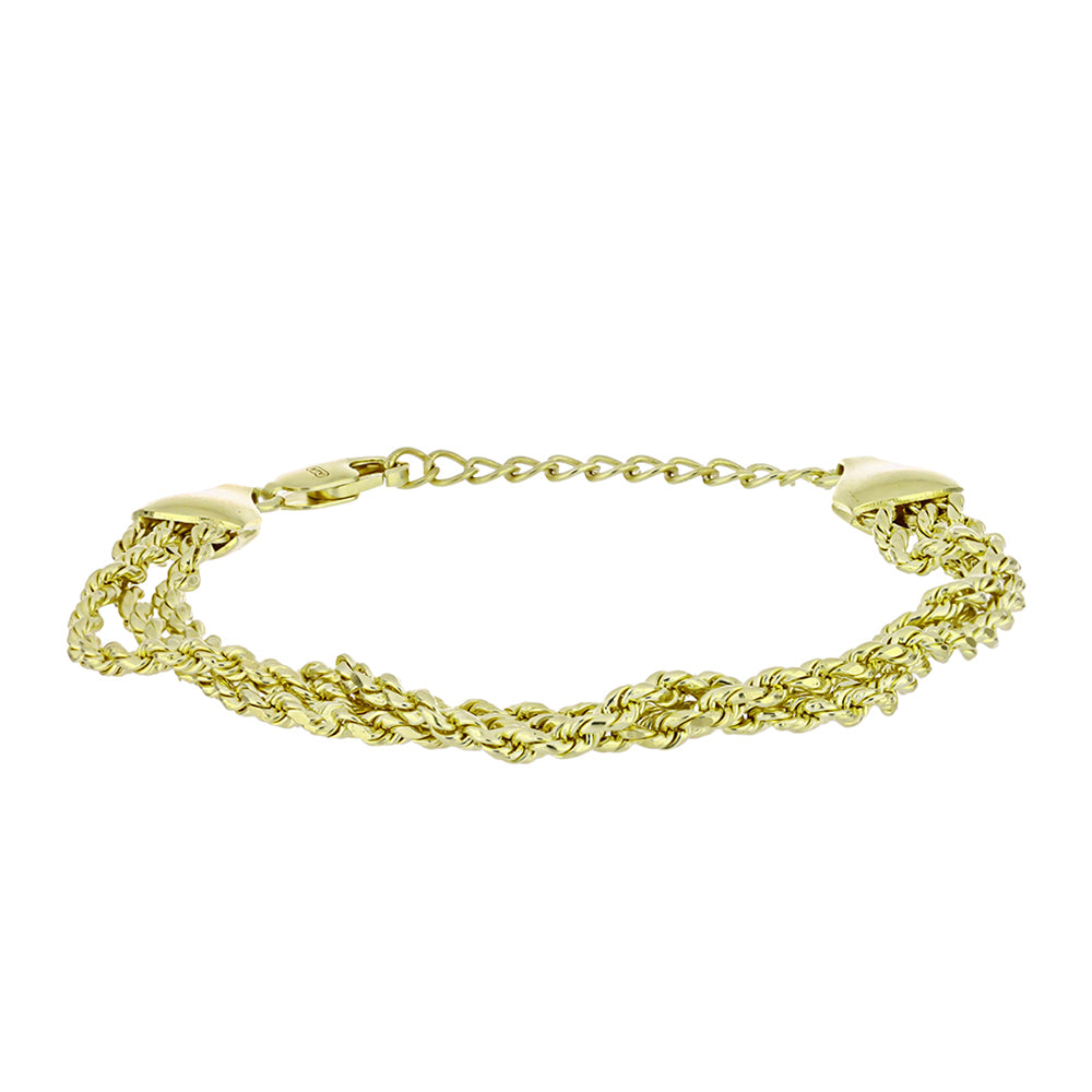 Pulsera de Plata Bañada en Oro 1 