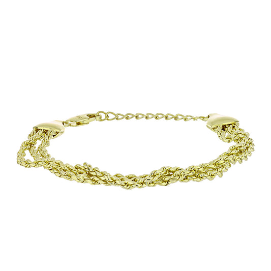 Pulsera de Plata Bañada en Oro