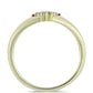 Anillo de Plata Bañada en Oro con Diamante Púrpura y Diamante blanco