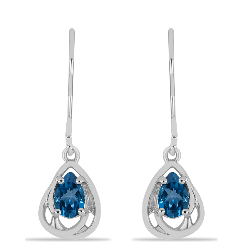 Pendientes de Plata con Topacio Azul Londres 1 