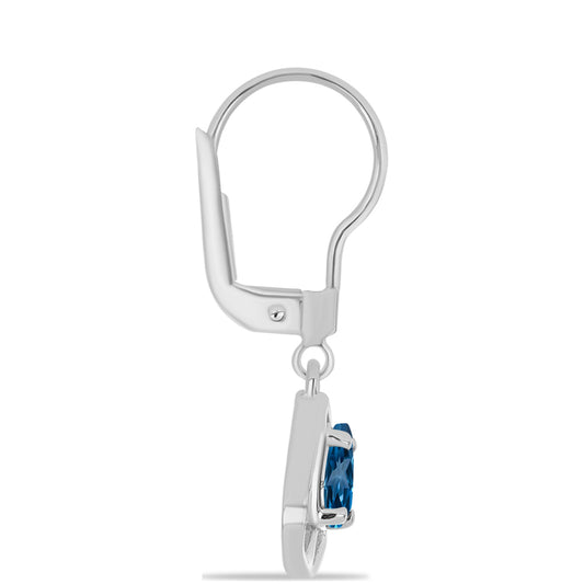 Pendientes de Plata con Topacio Azul Londres