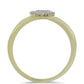 Conjunto de Plata Bañada en Oro con Diamante Champagne y Topacio Blanco ( Pendientes +Anillo +Colgante )