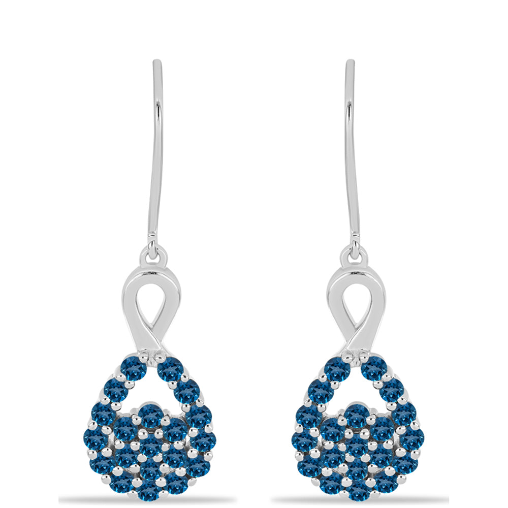Pendientes de Plata con Topacio Azul Londres 1 