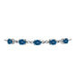 Pulsera de Plata con Topacio Azul Londres y Topacio Blanco