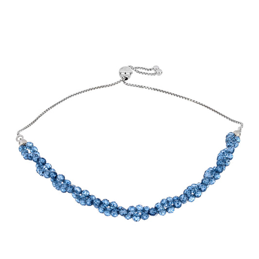 Pulsera de Plata con Topacio Azul Londres