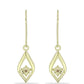 Pendientes de Plata Bañada en Oro con Diamante Champagne