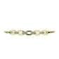 Pulsera de Plata Bañada en Oro con Diamante Champagne y Diamante blanco