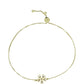 Pulsera de Plata Bañada en Oro con Diamante Champagne y Diamante blanco