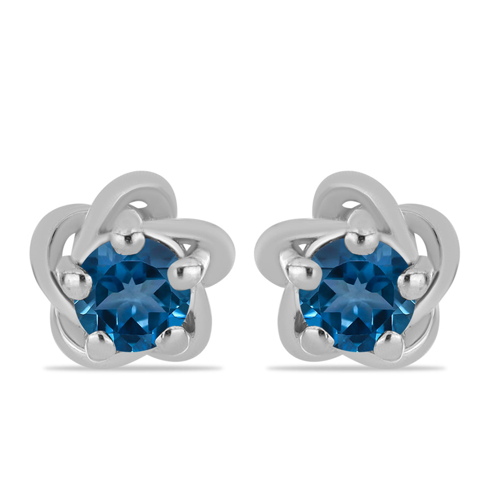 Pendientes de Plata con Topacio Azul Londres 1 