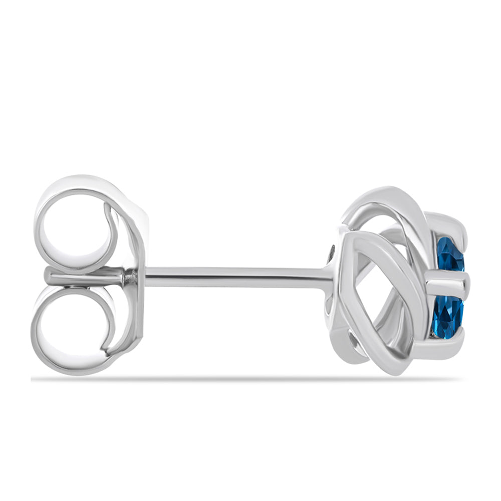 Pendientes de Plata con Topacio Azul Londres 2 