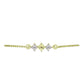 Pulsera de Plata Bañada en Oro con Diamante Champagne y Diamante blanco