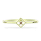 Anillo de Plata Bañada en Oro con Diamante Champagne