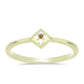 Anillo de Plata Bañada en Oro con Diamante Champagne
