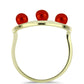 Anillo de Plata Bañada en Oro con Perla roja de río