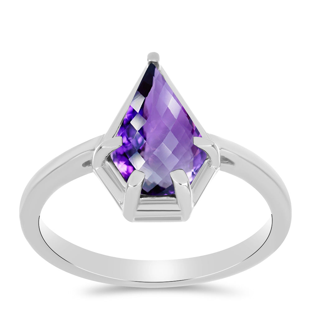 Anillo de Plata con Amatista de Marruecos