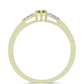 Anillo de Plata Bañada en Oro con Diamante Champagne y Diamante blanco