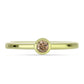 Anillo de Plata Bañada en Oro con Diamante Champagne
