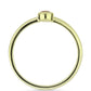 Anillo de Plata Bañada en Oro con Diamante Champagne