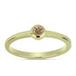 Anillo de Plata Bañada en Oro con Diamante Champagne