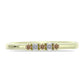 Anillo de Plata Bañada en Oro con Diamante Champagne y Diamante blanco